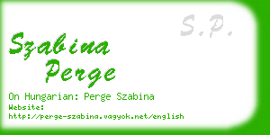 szabina perge business card